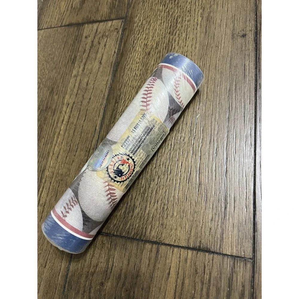 MLB Baseball Print Border 1 Roll 15 Ft By 6.87